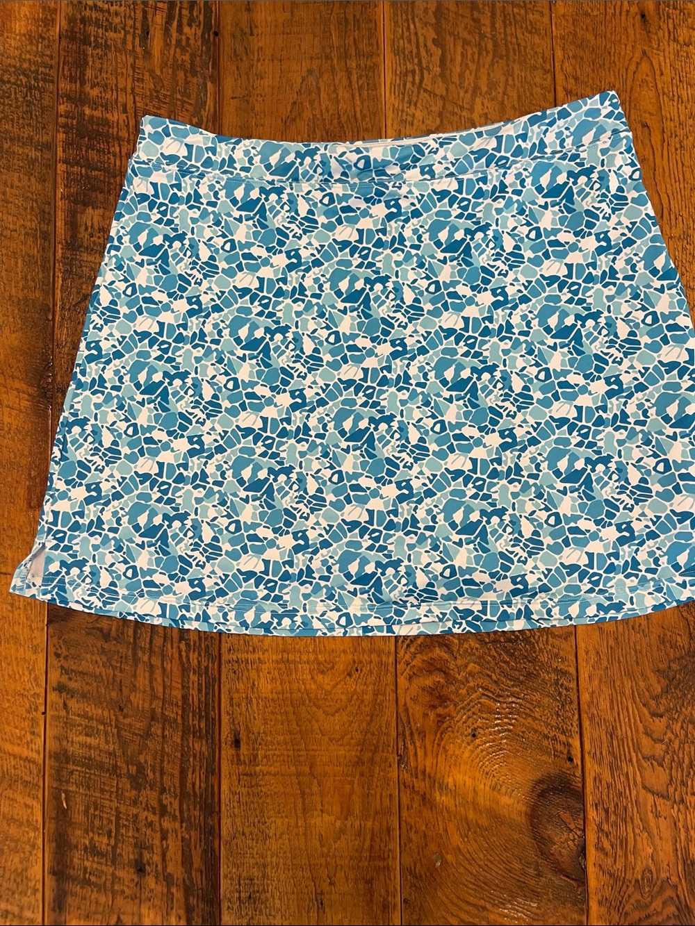 Ekouaer Blue Patterned Women's Athletic Skort